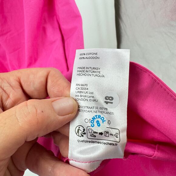 NWT By Anthropologie Polie Short Sleeve Swing Tunic Dress Pink Size M Modern - Picture 6 of 11